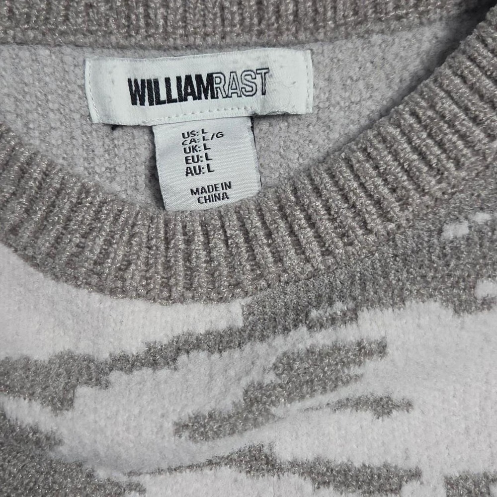 Abstract Pattern Sweater Cropped William Rast Large - Picture 3 of 8